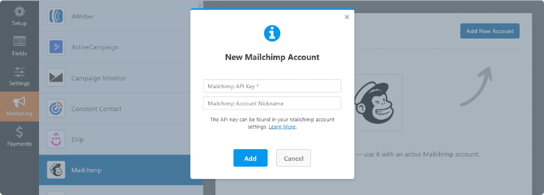 ایجاد فرم اشتراک Mailchimp در وردپرس
