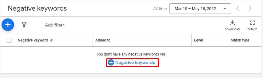 کلمات کلیدی منفی یا Negative Keywords چیست