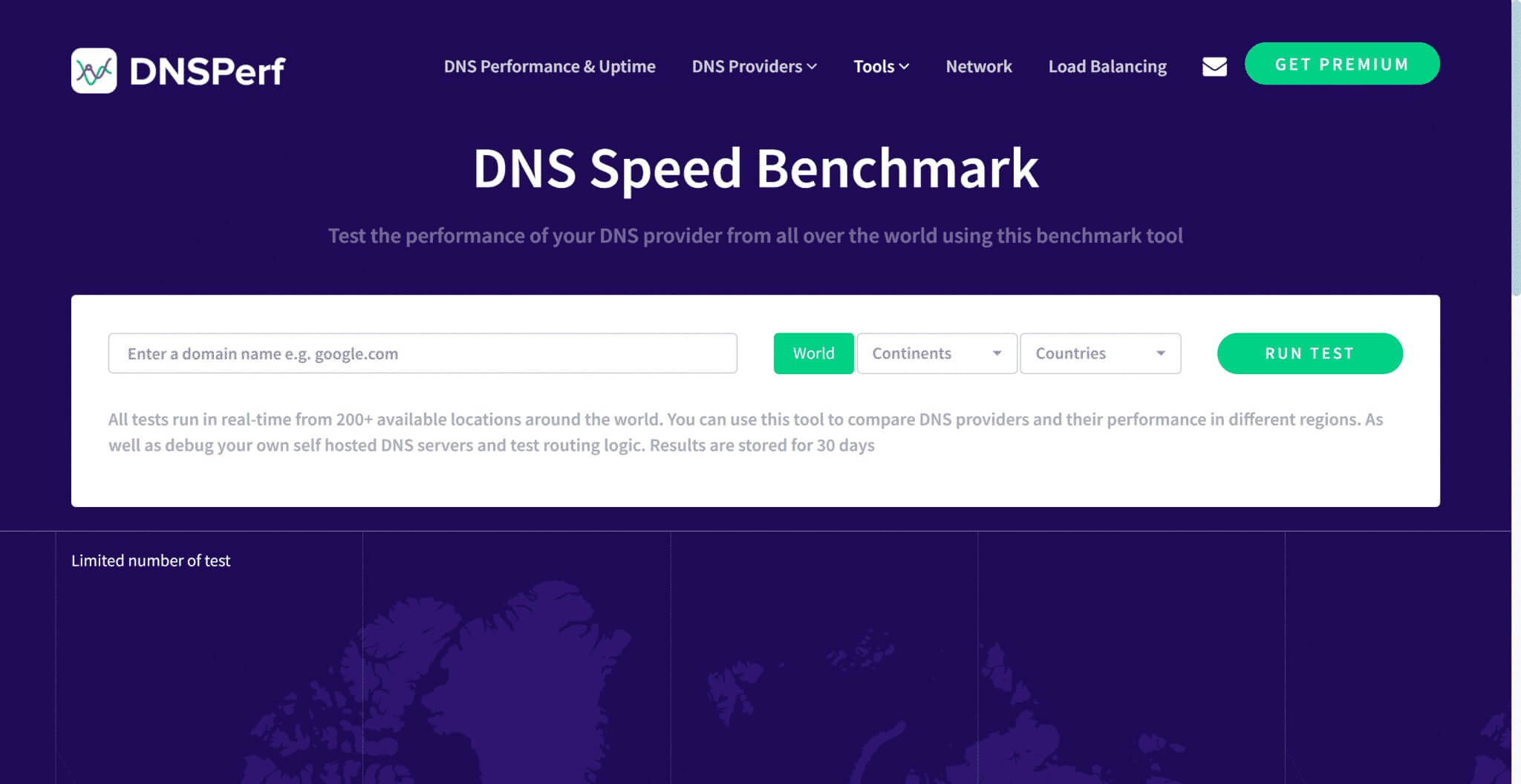 پاسخگویی DNS SERVER سایت های معروف جهان