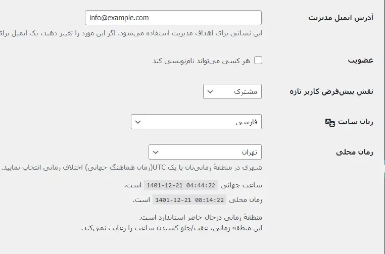 تنظیمات عمومی سایت یکی از کارهای ابتدایی راه اندازی سایت جدید با وردپرس