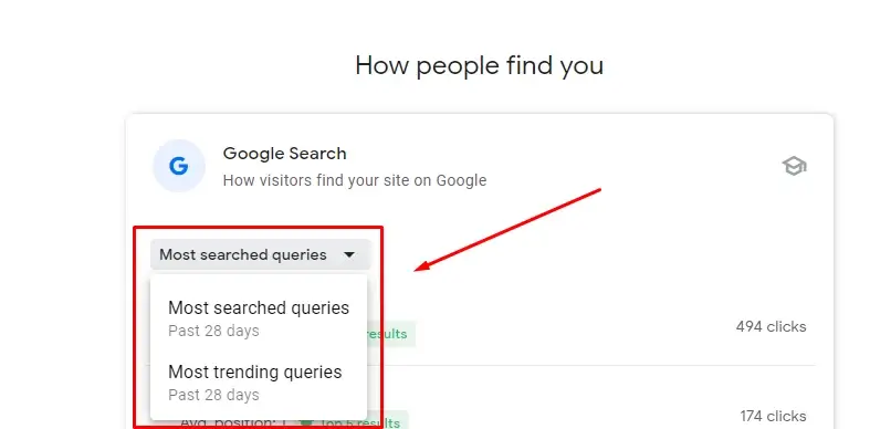 گزارش How People Find You در Search Console Insights