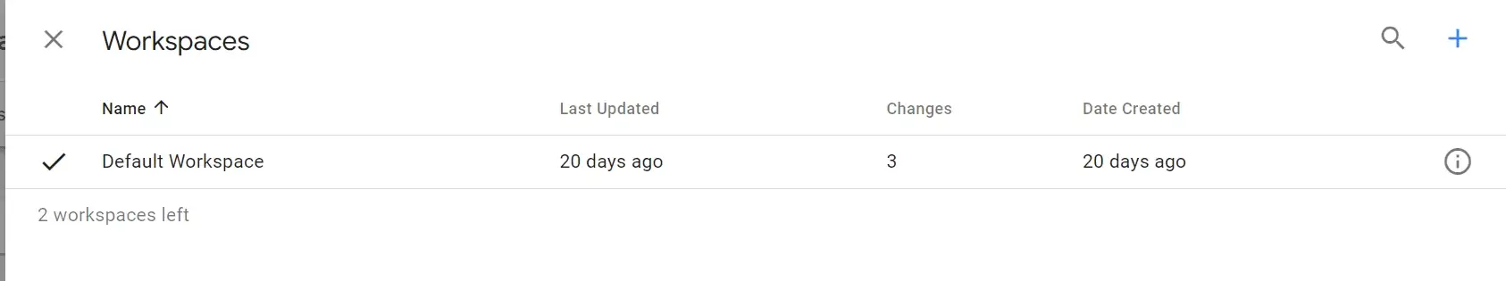ایجاد Workspace در Google Tag Manager