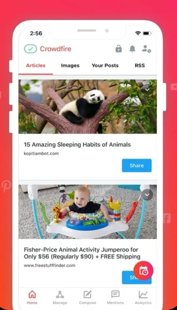 برنامه Crowdfire و ساخت پست و استوری اینستاگرام