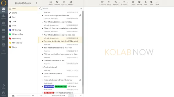 سرویس دهنده ایمیل Kolab Now