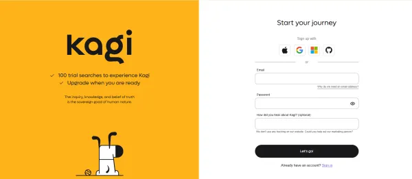  موتور جستجوی جایگزین گوگل Kagi