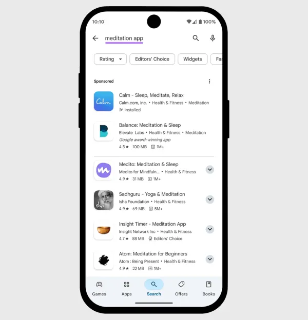 بهینه سازی اپ استور برای نمایش برنامه