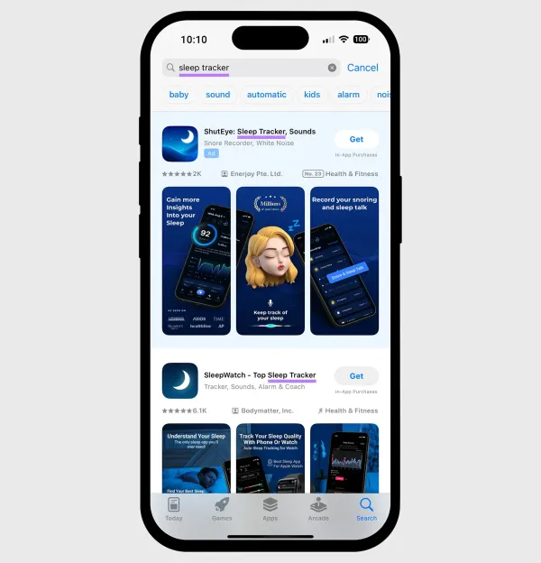 نمونه عنوان در بهینه سازی اپ استور اپل