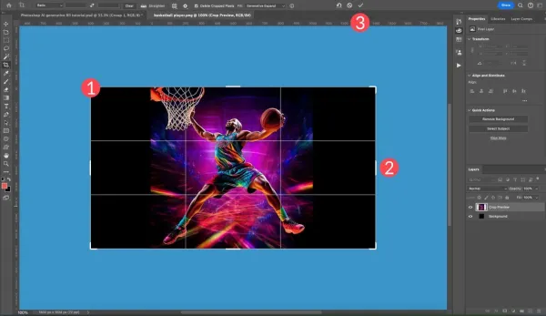 نحوه گسترش زمینه تصویر با Generative Fill فتوشاپ