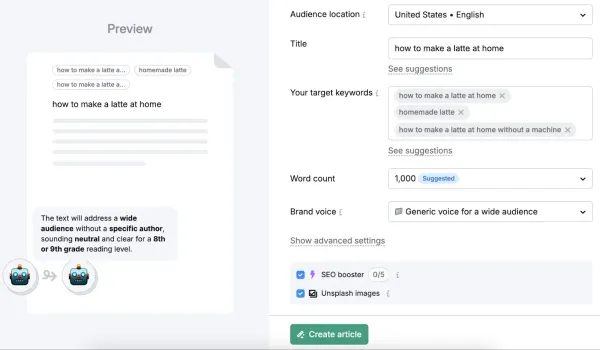 ابزارهای کپی‌رایتینگ هوش مصنوعی برای تولید مقاله