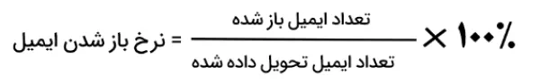 فرمول محاسبه نرخ باز شدن ایمیل