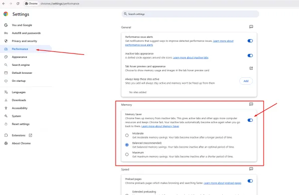 افزایش سرعت مرورگر کروم