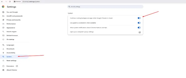 کاهش مصرف رم کروم  با غیرفعالسازی کروم در پس زمینه سیستم