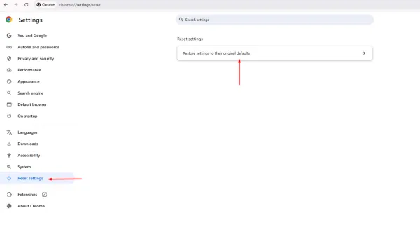 بازگشت به تنظیمات اولیه برای افزایش سرعت مرورگر
