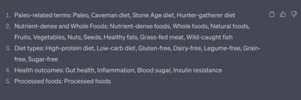 خوشه‌های کلمه کلیدی با ChatGPT