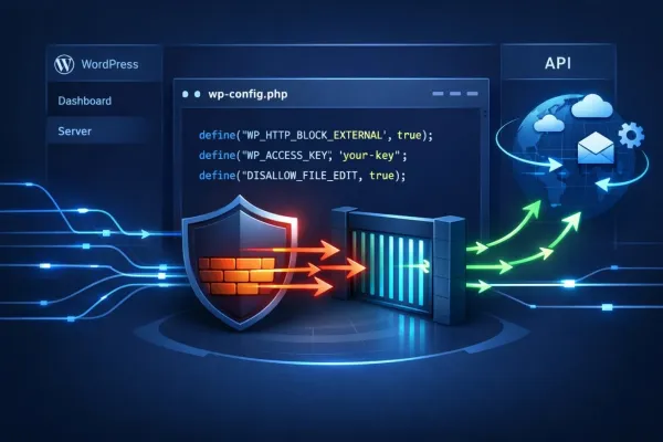 مراحل گام به گام انسداد درخواست های خارجی وردپرس