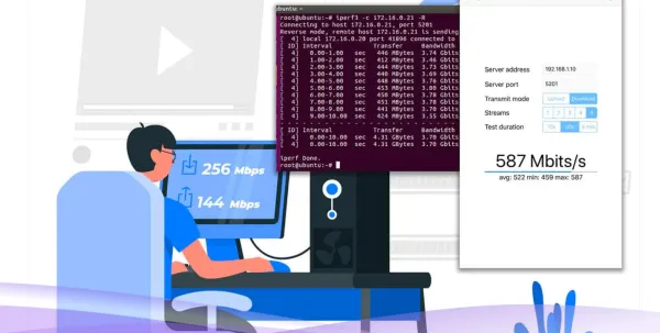 نحوه بررسی شبکه با iPerf