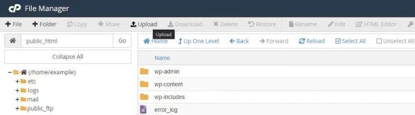 بروزرسانی وردپرس با جایگزینی پوشههای wp-includes و wp-admin