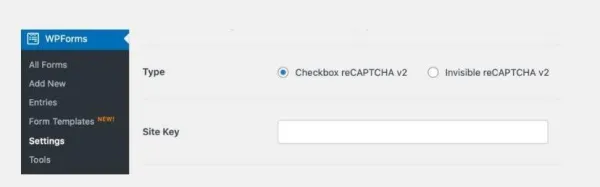 خطای reCAPTCHA در فرم ها