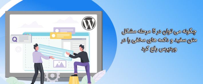 چگونه می توان در 5 مرحله مشکل متن سفید و دکمه های مخفی را در وردپرس رفع کرد