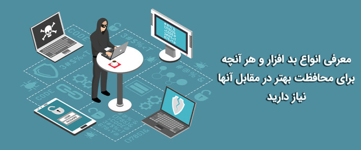 مقابله با انواع بد افزار